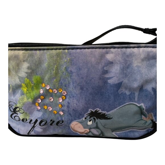 Disney Eeyore Mini Shoulder Bag Rhinestone Floral Design Early 2000s - Picture 2 of 4